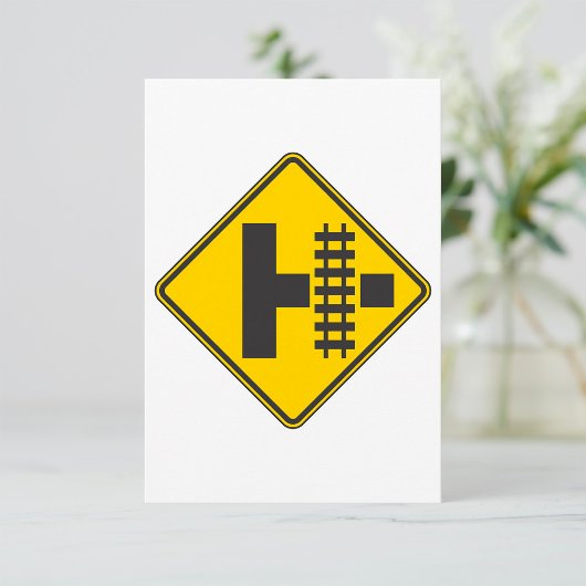 鉄道横断道路標識招待状 招待状