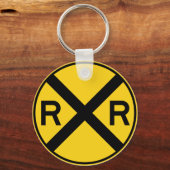 鉄道横断道路標識 キーホルダー (正面)