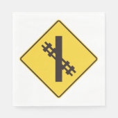 鉄道横断道路標識 スタンダードランチョンナプキン (正面)