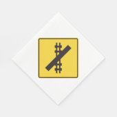 鉄道横断道路標識 スタンダードランチョンナプキン (角)