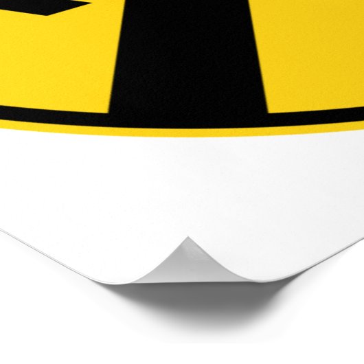 鉄道横断道路標識 ポスター (角)