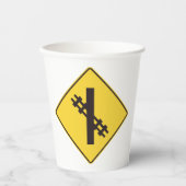 鉄道横断道路標識 紙コップ (正面)