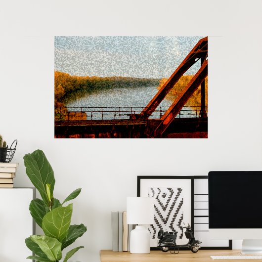 鉄道橋 ポスター (ホームオフィス)