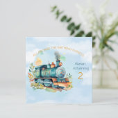 鉄道機関少年2日。誕生日招待状 招待状 (スタンド正面)