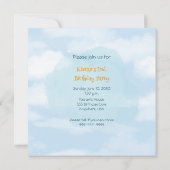 鉄道機関少年2日。誕生日招待状 招待状 (裏面)