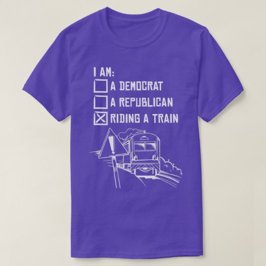 鉄道機関車列車に乗ること Tシャツ (デザイン正面)