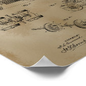 鉄道機関車特許スケッチ ポスター (角)