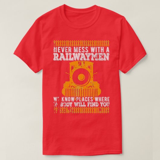 鉄道機関車7 Tシャツ (デザイン正面)