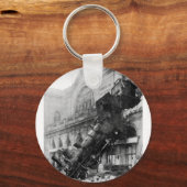 鉄道災害でモンパルナスで難破した列車 キーホルダー (正面)