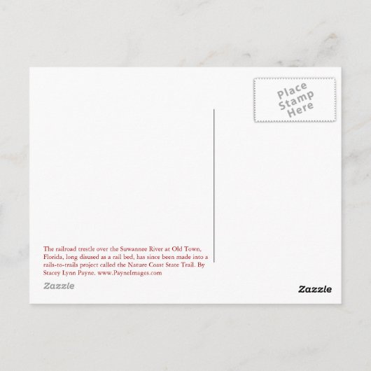 鉄道用架台はがき ポストカード (裏面)