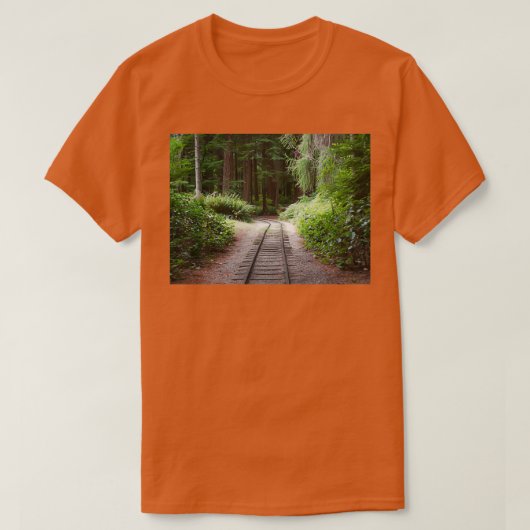 鉄道用軽い森 Tシャツ (デザイン正面)