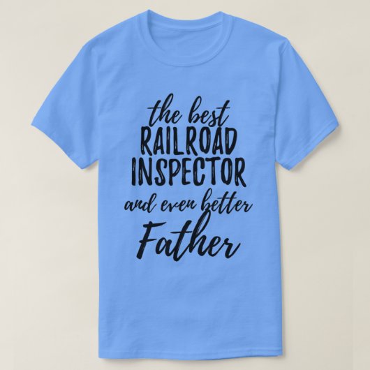 鉄道監察父おもしろい贈アイディアパパ Tシャツ (デザイン正面)
