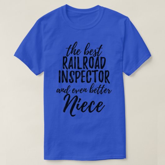 鉄道監督姪おもしろい用ギフトアイディア Tシャツ (デザイン正面)