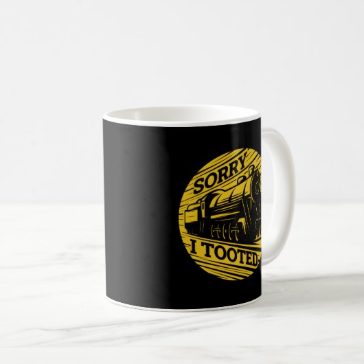 鉄道線の車掌に乗ってごめんなさい コーヒーマグカップ (正面右)