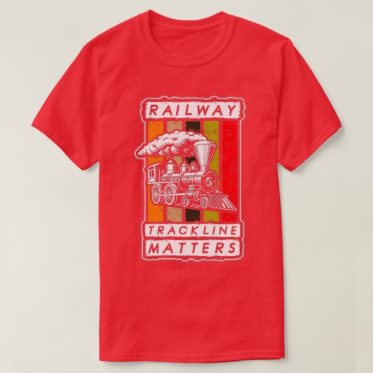 鉄道線路に関する夢を見る Tシャツ (デザイン正面)
