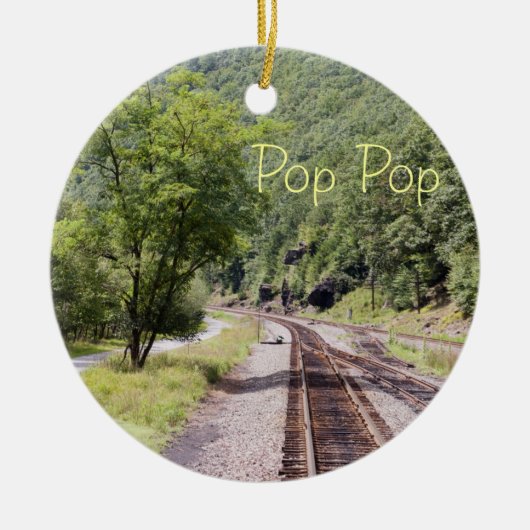 鉄道線路のオーナメント セラミックオーナメント (正面)