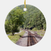 鉄道線路のオーナメント セラミックオーナメント (裏面)