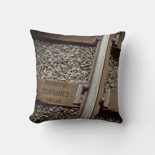 鉄道線路のカスタマイズ可能な人洞窟 クッション (正面)