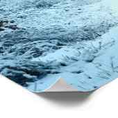 鉄道線路の上のクリスマス雪 ポスター (角)