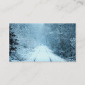 鉄道線路の上のクリスマス雪 名刺 (裏面)
