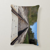 鉄道線路の写真 アクセントクッション (裏面(縦))