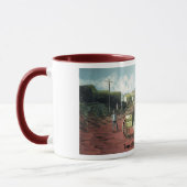 鉄道線路の壁画1910年 マグカップ (左)