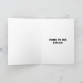 鉄道線路の小さな女の子さようなら カード (内部)