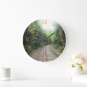 鉄道線路の柱時計 ラージ壁時計 (ホーム)