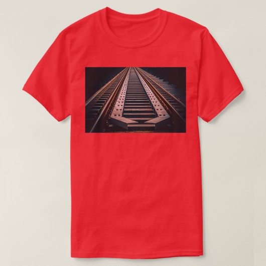 鉄道線路1 Tシャツ (デザイン正面)