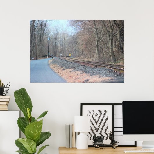 鉄道線路 ポスター (ホームオフィス)