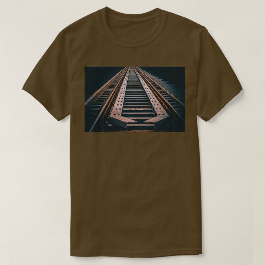 鉄道線路 Tシャツ (デザイン正面)