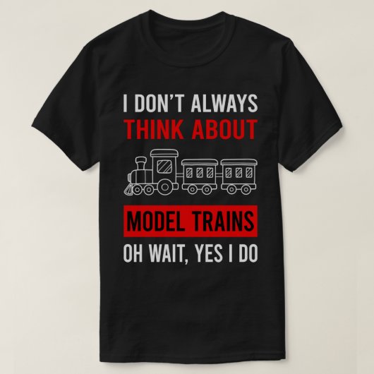 鉄道考え鉄道模型列車について Tシャツ (デザイン正面)