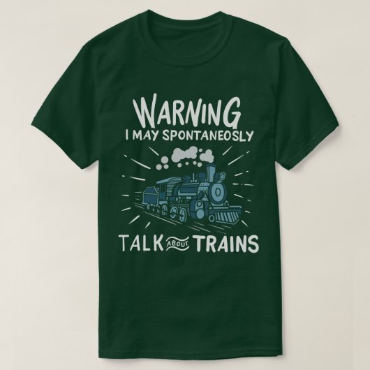 鉄道蒸気エンジン1 Tシャツ (デザイン正面)