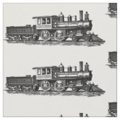 鉄道蒸気列車機関車 ファブリック (クローズアップ)