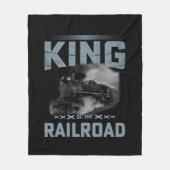 鉄道蒸気機関車の王様 フリースブランケット (正面)