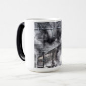 鉄道蒸気鉄道スチームパンクエンジンの運命 トラベルマグ (正面左)