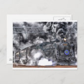 鉄道蒸気鉄道スチームパンクエンジンの運命 ポストカード (正面/裏面)