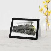 鉄道誕生日カード カード (黄色い花)