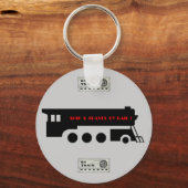 鉄道車両による船舶及び旅行 キーホルダー (正面)