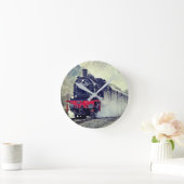 鉄道車両への贈答品 ラウンド壁時計 (ホーム)