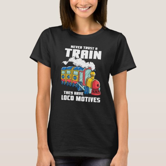 鉄道車両ガイド及び列車運転者模型鉄道 Tシャツ (正面)