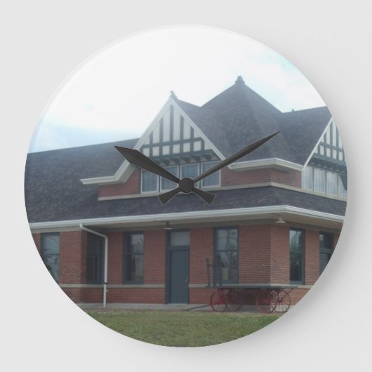 鉄道車庫 ラージ壁時計 (正面)