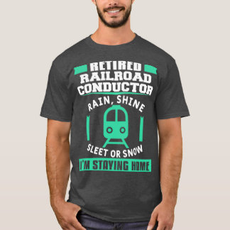 鉄道車掌の引退機関車ギフト Tシャツ