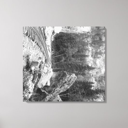 鉄道軌道写真付近のシグナルロック キャンバスプリント (正面)