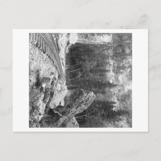 鉄道軌道写真付近のシグナルロック ポストカード (正面)