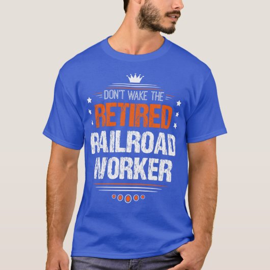 鉄道退職した労退職した働者 Tシャツ (正面)