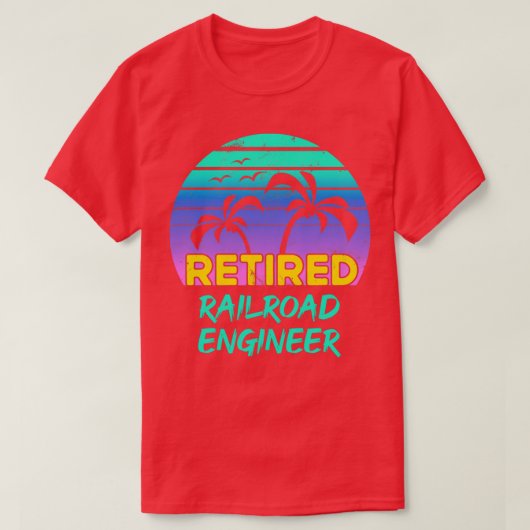 鉄道退職した機関退職金レトロ1 Tシャツ (デザイン正面)