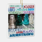 鉄道電信のガラス絶縁体の歴史 セラミックオーナメント (右)