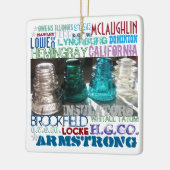 鉄道電信のガラス絶縁体の歴史 セラミックオーナメント (左)