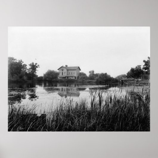 鉄道駅の古いミル ポスター (正面)